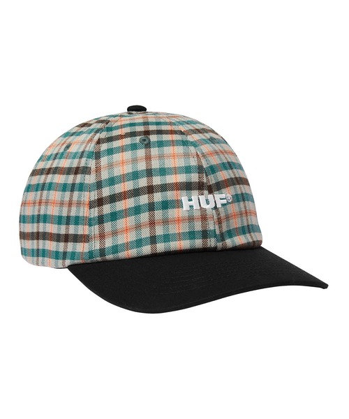 HUF(ハフ)の「SHADOW PLAID 6 PANEL CV HAT(キャップ・メンズ・ブラック/ブラウン・ONE SIZE)」の2枚目の写真