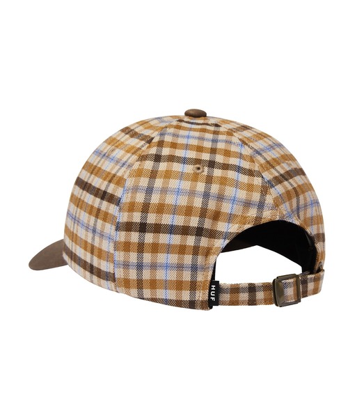 HUF(ハフ)の「SHADOW PLAID 6 PANEL CV HAT(キャップ・メンズ・ブラック/ブラウン・ONE SIZE)」の4枚目の写真