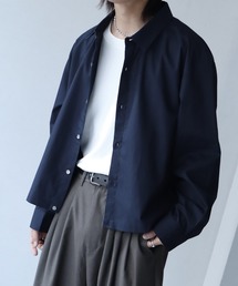 【welise/ウェライズ】-Made in Japan-40sシルケットブロード 長袖ショート丈シャツ