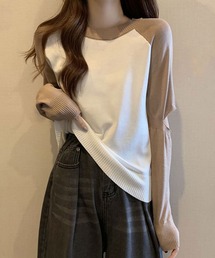 オープンアームリブニット