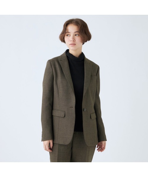SUIT SELECT(スーツセレクト)の「【おうちで洗える】【カシミヤ混】タートルネックセーター(ニット/セーター・レディース・ブルー/ブラック・MEDIUM/LARGE)」の6枚目の写真