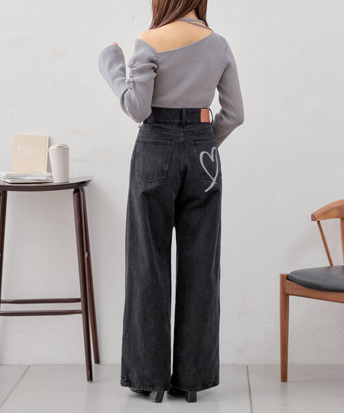 Chico（チコ）の「紐付きワンショル袖フレアニット（ニット/セーター・レディース・ネイビー/ブルー系その他/グレー/アイボリー・FREE）」の5枚目の写真