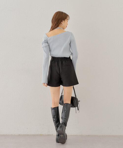 Chico（チコ）の「紐付きワンショル袖フレアニット（ニット/セーター・レディース・ネイビー/ブルー系その他/グレー/アイボリー・FREE）」の12枚目の写真