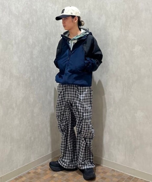 BEAMS（ビームス）の「チェック カーゴ イージーパンツ（カーゴパンツ