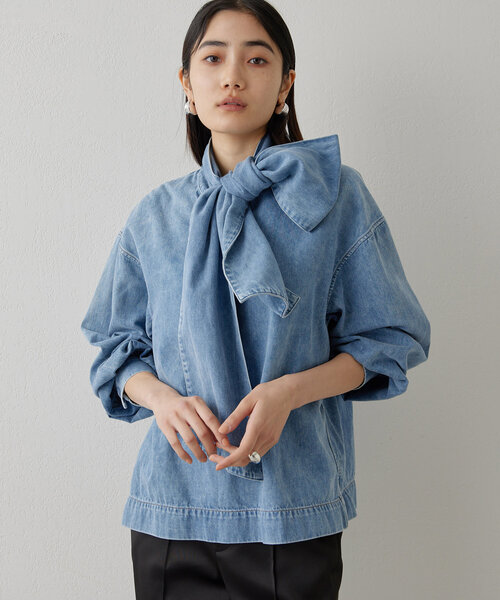 DENIMボウブラウス（シャツ/ブラウス）｜Whim Gazette（ウィムガゼット