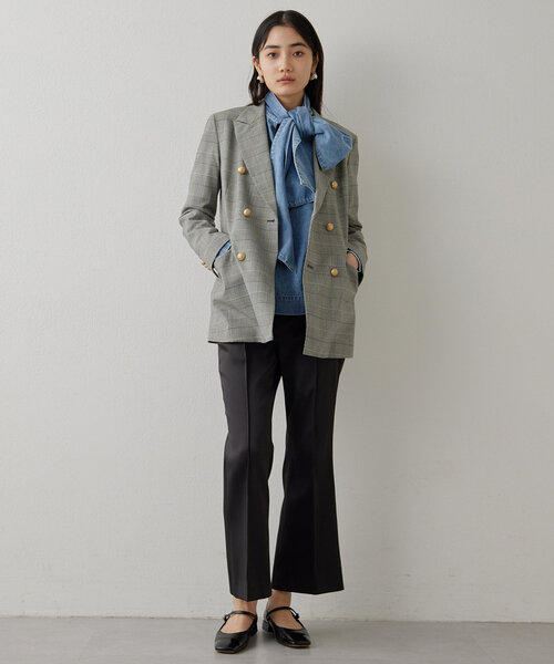 Whim Gazette（ウィムガゼット）の「DENIMボウブラウス（シャツ/ブラウス・レディース・インディゴブルー・FREE）」の12枚目の写真