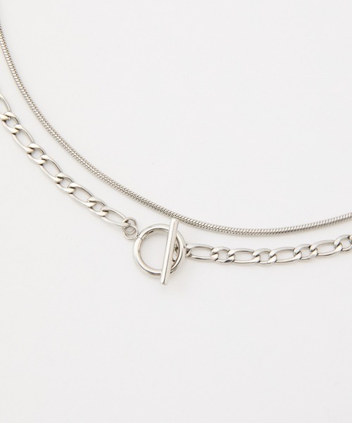 COLONY 2139（コロニートゥーワンスリーナイン）の「スイッチングチェーンマンテルロングステンレスネックレス（ネックレス・レディース・シルバー/ゴールド・FREE）」の14枚目の写真