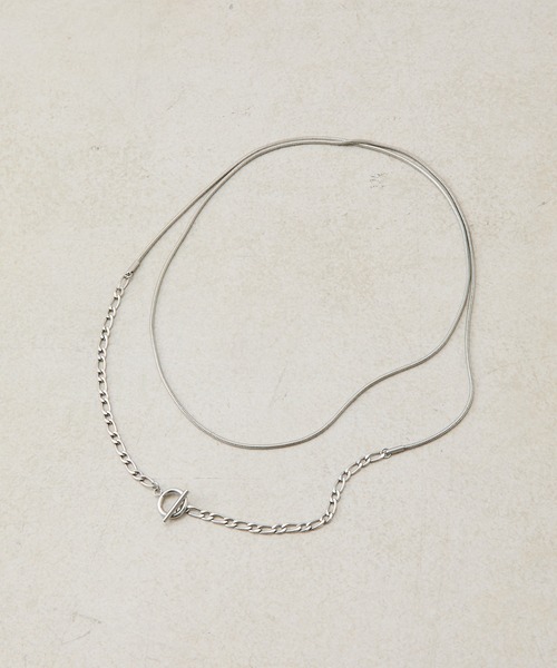 COLONY 2139（コロニートゥーワンスリーナイン）の「スイッチングチェーンマンテルロングステンレスネックレス（ネックレス・レディース・シルバー/ゴールド・FREE）」の4枚目の写真