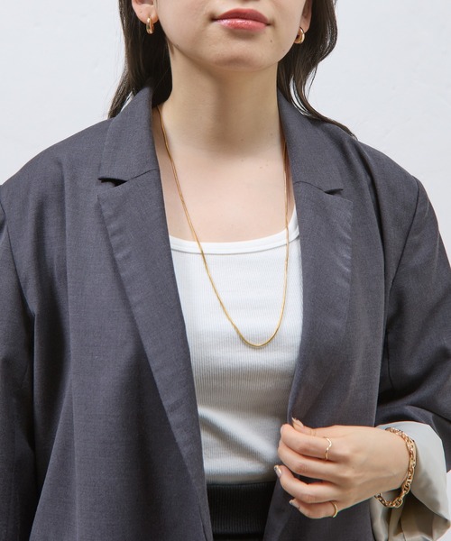 COLONY 2139（コロニートゥーワンスリーナイン）の「スイッチングチェーンマンテルロングステンレスネックレス（ネックレス・レディース・シルバー/ゴールド・FREE）」の11枚目の写真