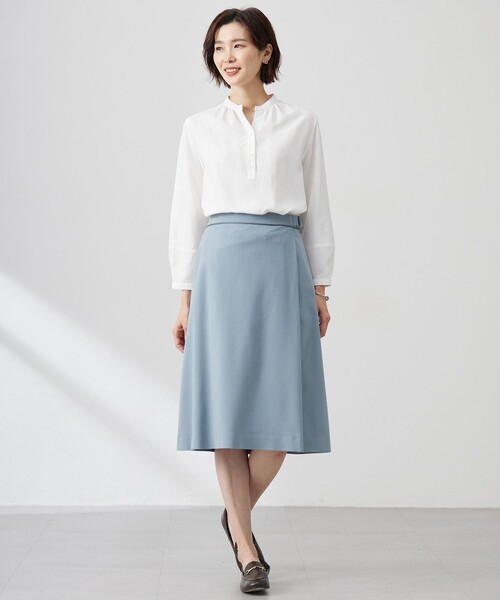 J.PRESS(ジェイプレス)の「【洗える】アセVisシャドーギンガム タック ブラウス(シャツ/ブラウス・レディース・ホワイト系・11/9)」の5枚目の写真