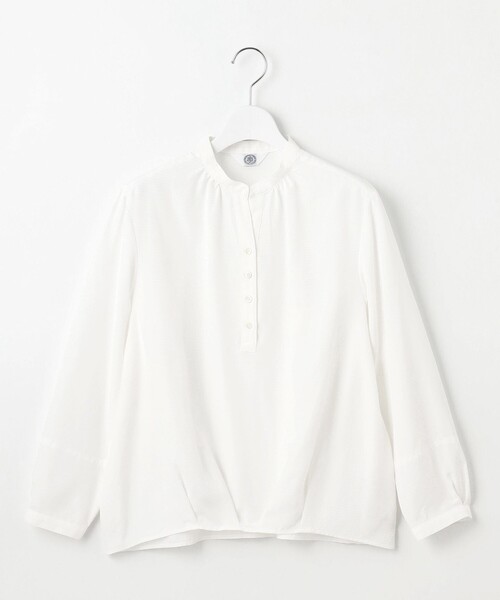 J.PRESS(ジェイプレス)の「【洗える】アセVisシャドーギンガム タック ブラウス(シャツ/ブラウス・レディース・ホワイト系・11/9)」の7枚目の写真