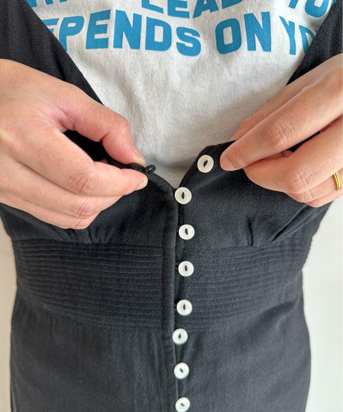 PILIT(ピリット)の「ウエストピンタック キャミワンピース(ワンピース・レディース・ブラック/レッド/ベージュ・MEDIUM)」の20枚目の写真