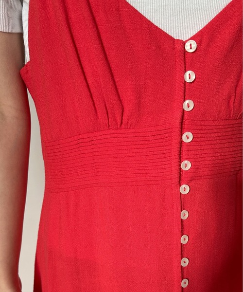 PILIT(ピリット)の「ウエストピンタック キャミワンピース(ワンピース・レディース・ブラック/レッド/ベージュ・MEDIUM)」の16枚目の写真