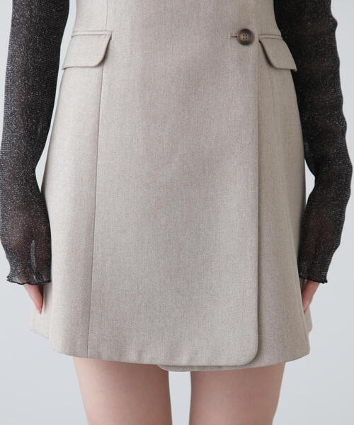 FREE'S MART(フリーズマート)の「ジレ風ラップミニジャンパースカート(ワンピース・レディース・ベージュ/ブラック/グレー/グレー系その他・SMALL/MEDIUM)」の6枚目の写真