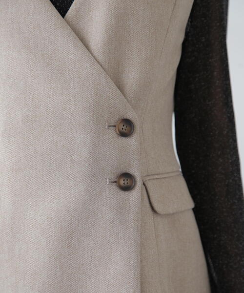 FREE'S MART(フリーズマート)の「ジレ風ラップミニジャンパースカート(ワンピース・レディース・ベージュ/ブラック/グレー/グレー系その他・SMALL/MEDIUM)」の7枚目の写真