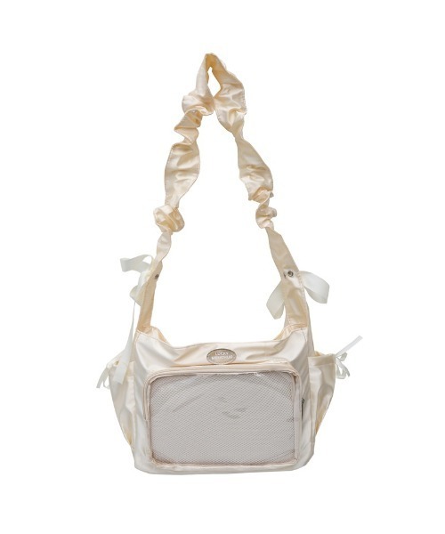 SHEPP（シープ）の「ギャザー ショルダー 痛バッグ クリア リボン（ショルダーバッグ・レディース・ホワイト/ブラック/ピンク/シルバー/ブルー・F）」の17枚目の写真