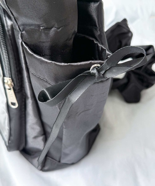 SHEPP（シープ）の「ギャザー ショルダー 痛バッグ クリア リボン（ショルダーバッグ・レディース・ホワイト/ブラック/ピンク/シルバー/ブルー・F）」の22枚目の写真