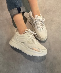 【本革/軽量/240g/厚底/3.5cm/カップインソール】厚底スニーカー