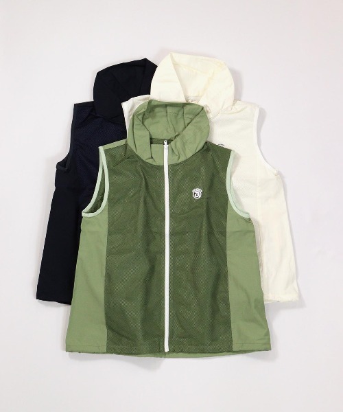 レディース バックジップ ベスト ap retro ベスト ジレ ナイロンジップベスト／ミリタリーベスト「動画