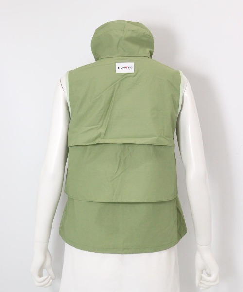 レディース バックジップ ベスト ap retro ベスト ジレ ナイロンジップベスト／ミリタリーベスト「動画