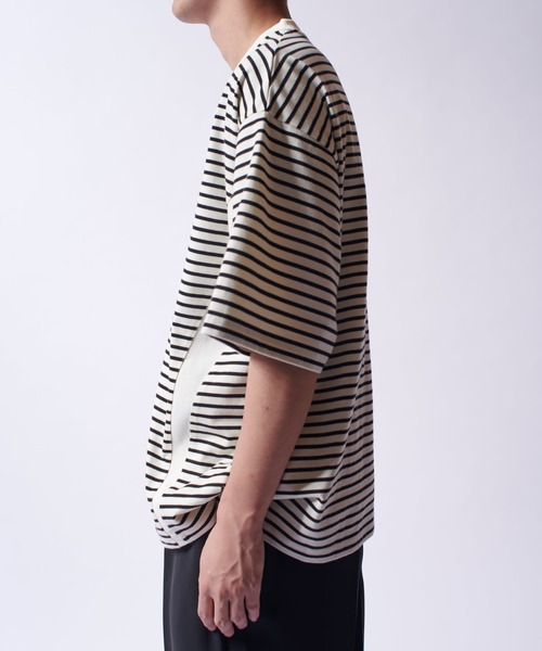 Lui's（ルイス）の「【Neucon/ニューコン】刺繡ロゴボーダーBIGTシャツ（Tシャツ/カットソー・メンズ・ブラック/ホワイト・FREE）」の20枚目の写真