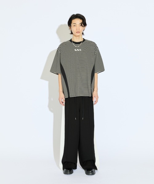 Lui's（ルイス）の「【Neucon/ニューコン】刺繡ロゴボーダーBIGTシャツ（Tシャツ/カットソー・メンズ・ブラック/ホワイト・FREE）」の14枚目の写真