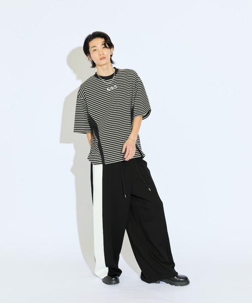 Lui's（ルイス）の「【Neucon/ニューコン】刺繡ロゴボーダーBIGTシャツ（Tシャツ/カットソー・メンズ・ブラック/ホワイト・FREE）」の17枚目の写真