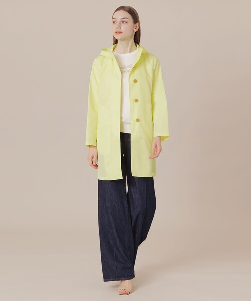 MACKINTOSH LONDON（マッキントッシュ ロンドン）の「【婦人画報掲載】【CHRYSTON/クリストン】セミブライトナイロンツイルフーデットコート（トレンチコート・レディース・イエロー/ネイビー/ベージュ・38/40）」の6枚目の写真