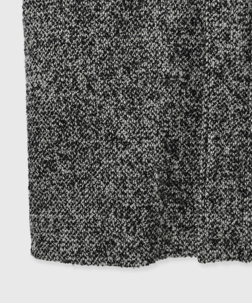 CREDONA（クレドナ）の「TWEED LONG COAT/ツイードロングコート（ステンカラーコート・レディース・ブラック・1/0）」の18枚目の写真