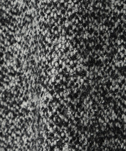 CREDONA（クレドナ）の「TWEED LONG COAT/ツイードロングコート（ステンカラーコート・レディース・ブラック・1/0）」の19枚目の写真