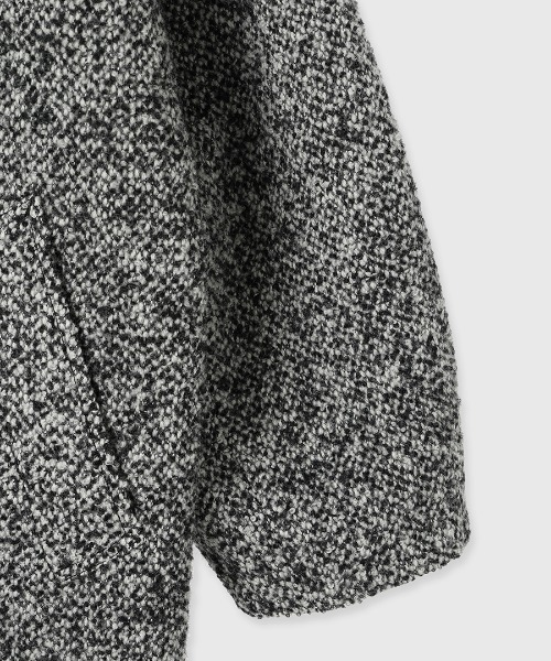 CREDONA（クレドナ）の「TWEED LONG COAT/ツイードロングコート（ステンカラーコート・レディース・ブラック・1/0）」の17枚目の写真