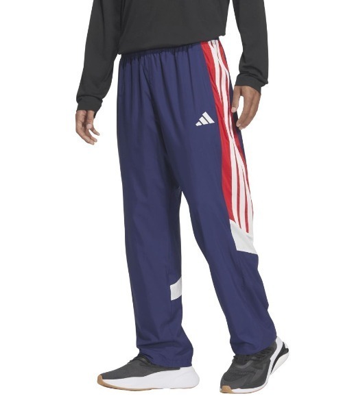 adidas(アディダス)の「アディダス adidas マストハブ ルーズフィット メッシュ裏地付き フルレングス オープンヘム ウインドパンツ(その他パンツ・メンズ・ブラック/ダークブルー・M/L/LL)」の2枚目の写真