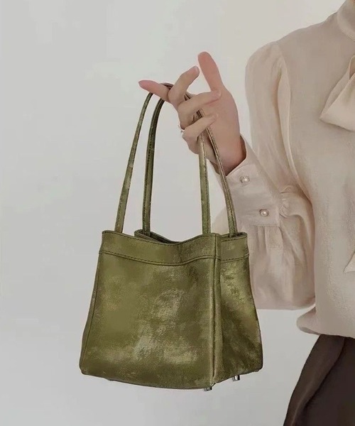 Jewelobe(ジュエローブ)の「スエードタッチスクエアミニバッグ(ハンドバッグ・レディース・イエロー/グレー/ピンク/カーキ/ブラウン・FREE)」の13枚目の写真