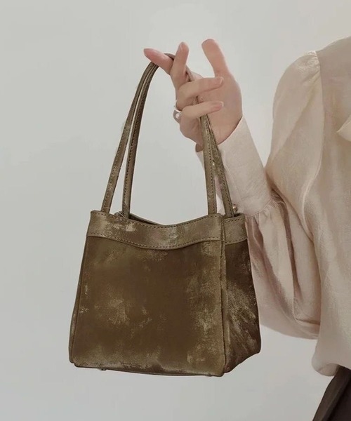 Jewelobe(ジュエローブ)の「スエードタッチスクエアミニバッグ(ハンドバッグ・レディース・イエロー/グレー/ピンク/カーキ/ブラウン・FREE)」の16枚目の写真