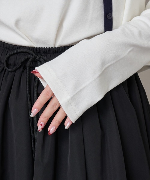 RAY CASSIN（レイカズン）の「ロゴタンクセットカーディガン（カーディガン/ボレロ・レディース・レッド系その他2/ホワイト系その他2/グレー系その他2/ネイビー・FREE）」の10枚目の写真