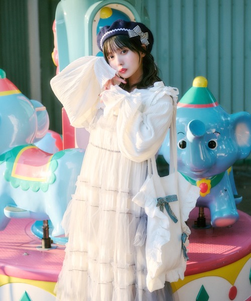 kutir（クティール）の「【クティールとレトロ】チェックリボンベレー帽（ハンチング/ベレー帽・レディース・グレー/オフホワイト/キャメル/ネイビー・FREE）」の16枚目の写真