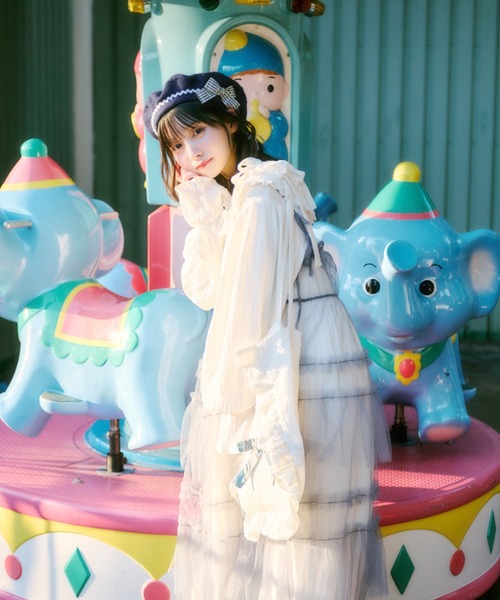 kutir（クティール）の「【クティールとレトロ】チェックリボンベレー帽（ハンチング/ベレー帽・レディース・グレー/オフホワイト/キャメル/ネイビー・FREE）」の17枚目の写真