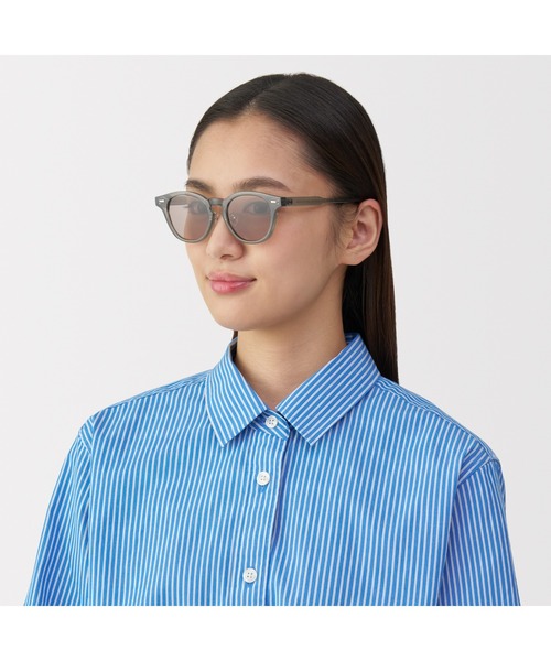 無印良品（ムジルシリョウヒン）の「ＵＶ４００カット　ボストン型　サングラス（サングラス・レディース・クリア/ライトベージュ/グレー/カーキ/ブラック/ブラウン・FREE）」の13枚目の写真