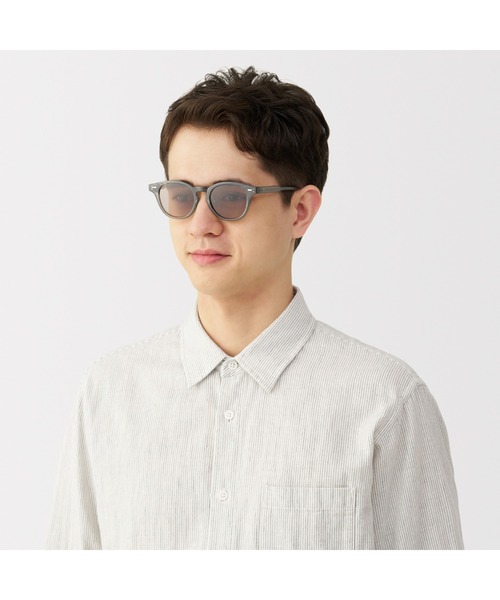 無印良品（ムジルシリョウヒン）の「ＵＶ４００カット　ボストン型　サングラス（サングラス・レディース・クリア/ライトベージュ/グレー/カーキ/ブラック/ブラウン・FREE）」の12枚目の写真