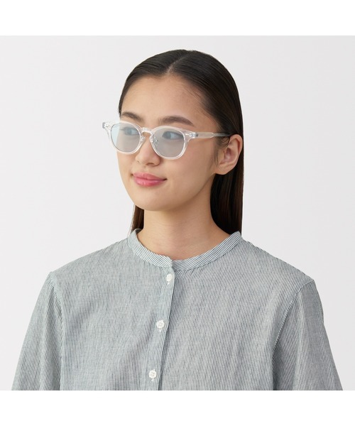 無印良品（ムジルシリョウヒン）の「ＵＶ４００カット　ボストン型　サングラス（サングラス・レディース・クリア/ライトベージュ/グレー/カーキ/ブラック/ブラウン・FREE）」の8枚目の写真