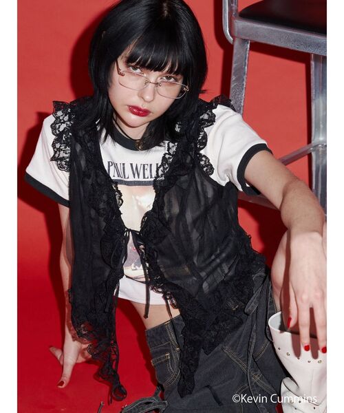 jouetie(ジュエティ)の「【KevinCummins×jouetie】フィットフォトTシャツ(Tシャツ/カットソー・レディース・ブラウン/オフホワイト/ブラック・MEDIUM)」の7枚目の写真