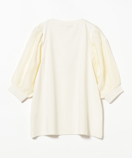 B:MING by BEAMS（ビーミングバイビームス）の「布帛切り替え ボリューム スリーブ プルオーバー（Tシャツ/カットソー・レディース・グレイッシュブルー/オフホワイト/ピンク系その他/ブラック・ONE SIZE）」の16枚目の写真