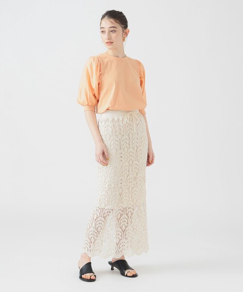 B:MING by BEAMS（ビーミングバイビームス）の「布帛切り替え ボリューム スリーブ プルオーバー（Tシャツ/カットソー・レディース・グレイッシュブルー/オフホワイト/ピンク系その他/ブラック・ONE SIZE）」の19枚目の写真