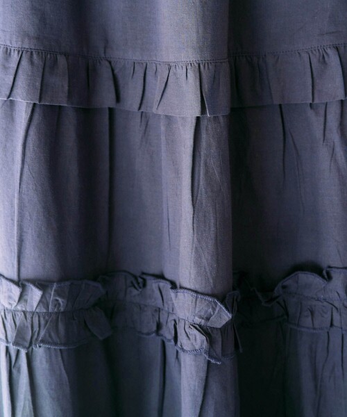 FREAK'S STORE（フリークスストア）の「限定展開　インド フリル タック切り替え スカート（スカート・レディース・オフホワイト/ブラック/ネイビー・SMALL/MEDIUM）」の8枚目の写真