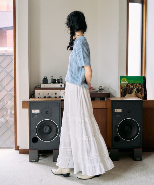 FREAK'S STORE（フリークスストア）の「限定展開　インド フリル タック切り替え スカート（スカート・レディース・オフホワイト/ブラック/ネイビー・SMALL/MEDIUM）」の10枚目の写真