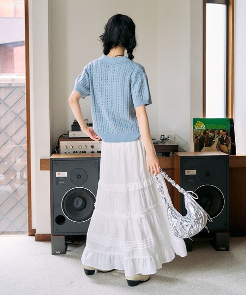 セール】限定展開 インド フリル タック切り替え スカート