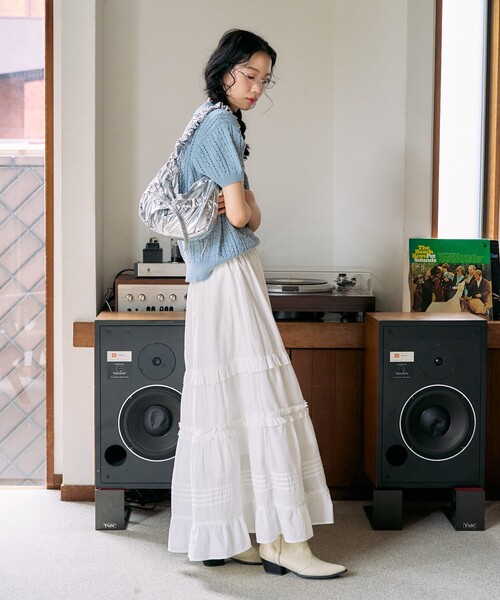 FREAK'S STORE（フリークスストア）の「限定展開　インド フリル タック切り替え スカート（スカート・レディース・オフホワイト/ブラック/ネイビー・SMALL/MEDIUM）」の12枚目の写真