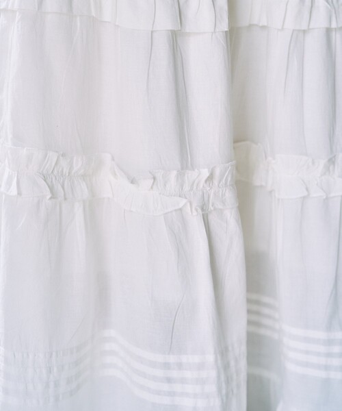 FREAK'S STORE（フリークスストア）の「限定展開　インド フリル タック切り替え スカート（スカート・レディース・オフホワイト/ブラック/ネイビー・SMALL/MEDIUM）」の21枚目の写真