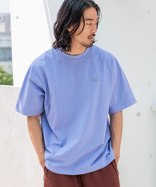 HEREIAM（ヘレイアム）の「【HEREIAM MEN】接触冷感＆吸水速乾/ワッペンロゴTEE（Tシャツ/カットソー・メンズ・ブラック/ピンク/ホワイト/ライトブルー/ライトグレー/パープル系/ブラウン系/ピンク系・LARGE/MEDIUM）」の6枚目の写真