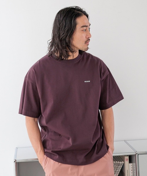 HEREIAM（ヘレイアム）の「【HEREIAM MEN】接触冷感＆吸水速乾/ワッペンロゴTEE（Tシャツ/カットソー・メンズ・ブラック/ピンク/ホワイト/ライトブルー/ライトグレー/パープル系/ブラウン系/ピンク系・LARGE/MEDIUM）」の14枚目の写真